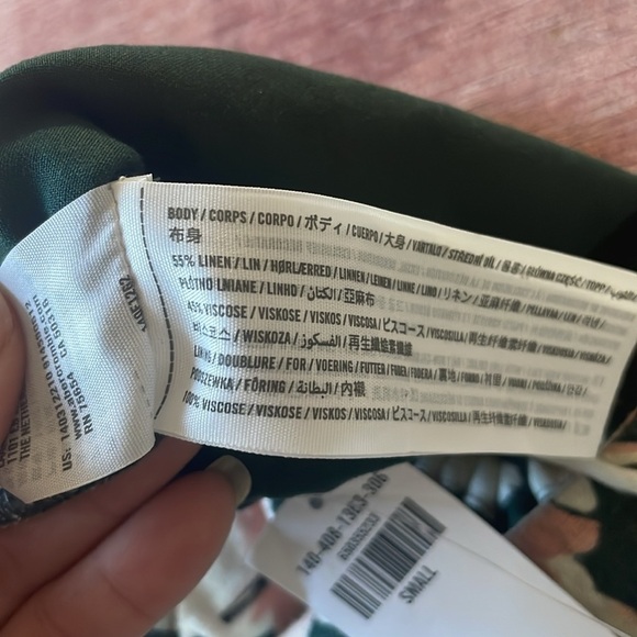 NWT Abercrombie & Fitch Linen Floral Crop Top - Picture 7 of 8